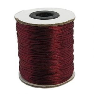 Satin Cord - Dark Red - Riverside Beads