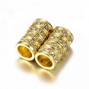 6mm Gold Kumihimo Magnetic Diamante Clasp