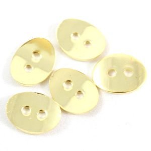 11x14mm Gold Oval Button Clasps