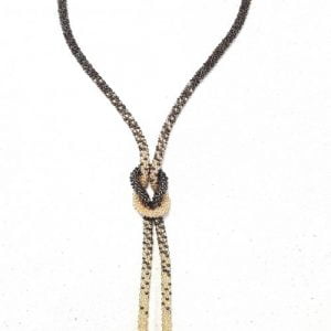 Gold Infinity Knot Beaded Necklace-riverside beads