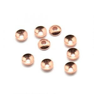 3mm Extra Small Bead Cap – Rose Gold