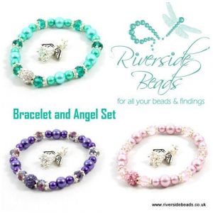 Sparkle Spacers Bracelet and Angel-riverside beads