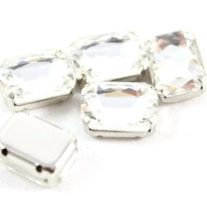 Montee Rectangular Diamante Spacer Bead