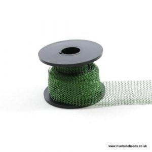 Knitted Mesh Tube Wire 15mm - Leaf Green