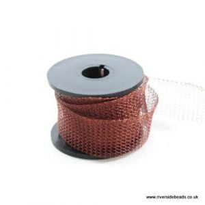 Knitted Mesh Tube Wire 15mm - Midbrown