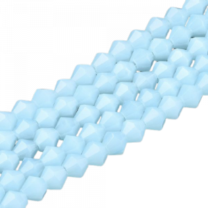 Crystal Bicone Bead - Opaque Baby Blue - Riverside Beads