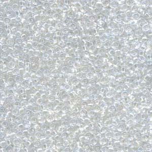 Size 8/0 Preciosa Seed Beads - Crystal AB - Riverside Beads