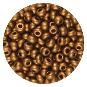 Size 10/0 Preciosa Seed Beads - Copper Metallic - Riverside Beads