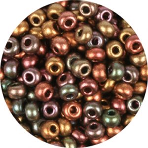 Size 10/0 Preciosa Seed Beads - Crystal Violet Rainbow - Riverside Beads