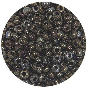 Size 10/0 Preciosa Seed Beads - Metallic Brown Iris - Riverside Beads