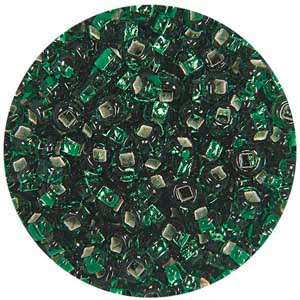 Size 10/0 Preciosa Seed Beads - S/L Emerald Green - Riverside Beads