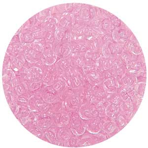 Size 10/0 Preciosa Seed Beads - Transparent Pink - Riverside Beads