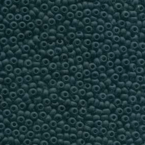 Size 11/0 Preciosa Seed Beads - Jet Black Matte - Riverside Beads