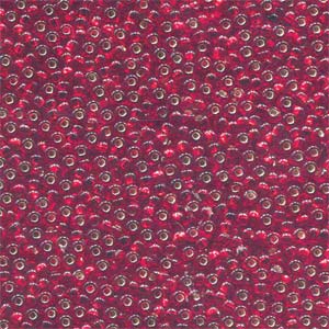 Size 11/0 Preciosa Seed Beads - S/L Ruby - Riverside Beads
