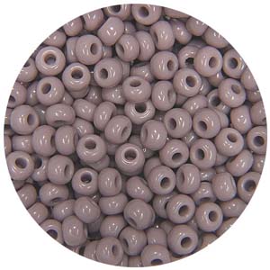 Size 8/0 Preciosa Seed Beads - Opaque Mauve - Riverside Beads