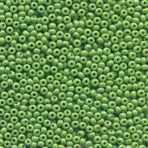 Size 8/0 Preciosa Seed Beads - Pale Green AB - Riverside Beads