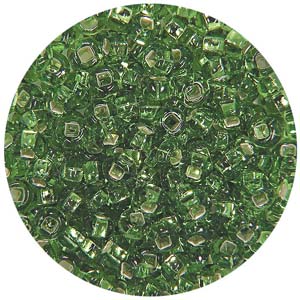 Size 8/0 Preciosa Seed Beads - S/L Light Green - Riverside Beads