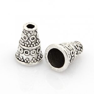 10mm Cone bead Caps silver - Findings - Bead Cap - Riverside Beads - Riverside beads