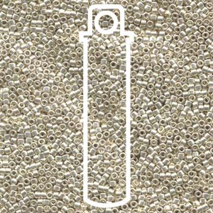 Size 11/0 Miyuki Delica Beads - Galvanised Silver - Riverside Beads