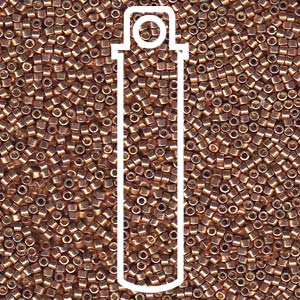 Size 11/0 Miyuki Delica Beads - Duracoat Galvanised Champagne - Riverside Beads