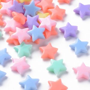 Acrylic Pastel Star Bead - Riverside Beads