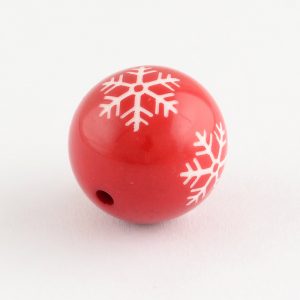 Acrylic Round Snowflake Bead - Riverside Beads