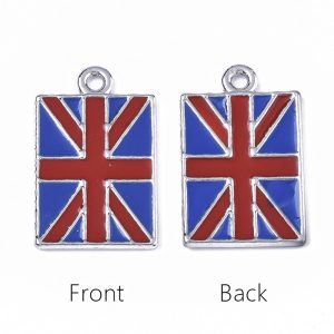 Enamel Union Jack Charms - Riverside Beads