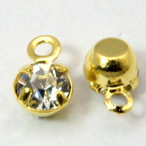 Gold Diamante Charms - Riverside Beads