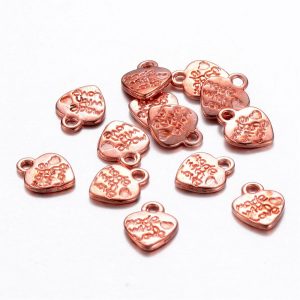 Made With Love Embossed Charms - Riverside Beads