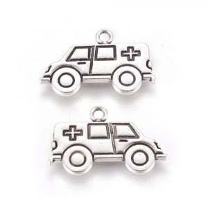 Silver Ambulance Charms - Riverside Beads