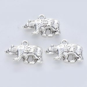 Silver Bear Charms - Riverside Beads
