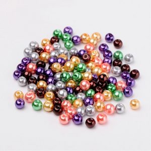 6mm Mixed Glass Pearls - Halloween Mix - Riverside Beads
