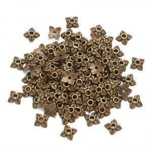 Small four Leaf Bead Cap- Riverside beads