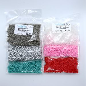 Size 8/0 Preciosa Seed Beads - Assorted 6 pack