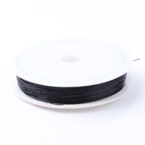 Black Jewellery Making Elastic 0.5mm 10 Mtrs