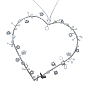 Beaded Wire Heart Ornament
