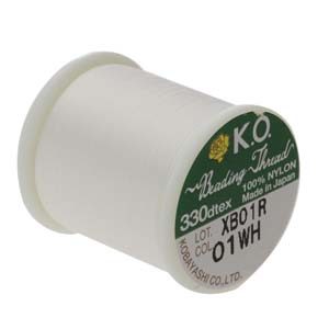White KO Nylon Thread - Riverside Beads