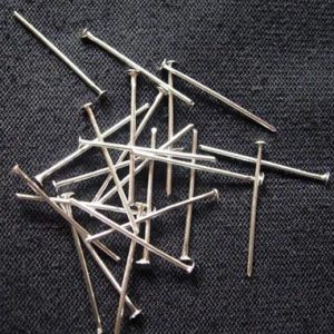65mm Silver Plated Headpins - Riverside Beads