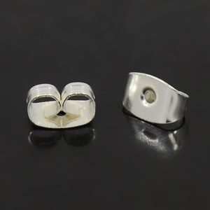 Silver Plated Earring Back - Riverside Beads