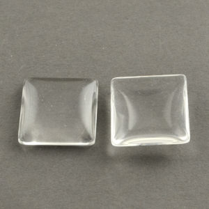 25mm Clear Glass Square Dome - Riverside Beads