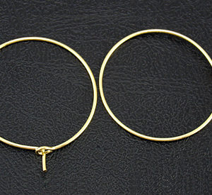 Gold Wine Glass Charm Findings - Riverside Beads