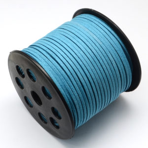 3mm Faux Suede Cord - Cyan - Riverside Beads