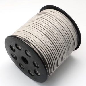 3mm Faux Suede Cord - Light Grey - Riverside Beads