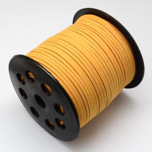 3mm Faux Suede Cord - Mustard Yellow - Riverside Beads