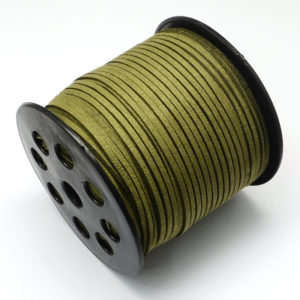 3mm Faux Suede Cord - Olive Green - Riverside Beads