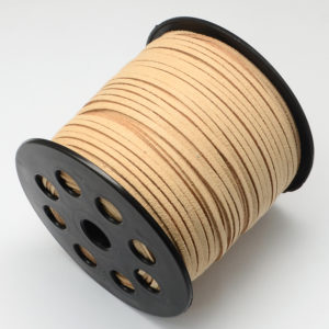 3mm Faux Suede Cord - Tan - Riverside Beads