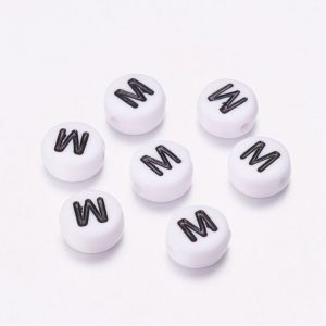 Acrylic Alphabet Bead - M - Riverside Beads