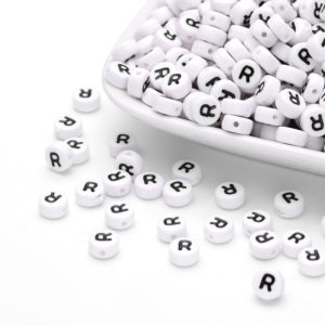 Acrylic Alphabet Bead - R - Riverside Beads