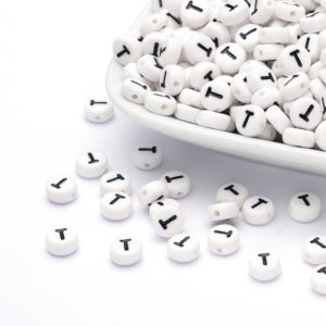 Acrylic Alphabet Bead - T - Riverside Beads
