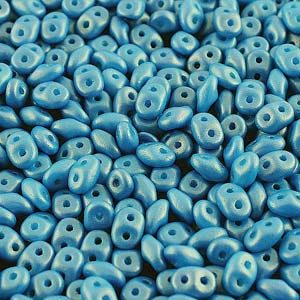 Czech SuperDuos - Gold Shine Dark Cyan - Riverside Beads